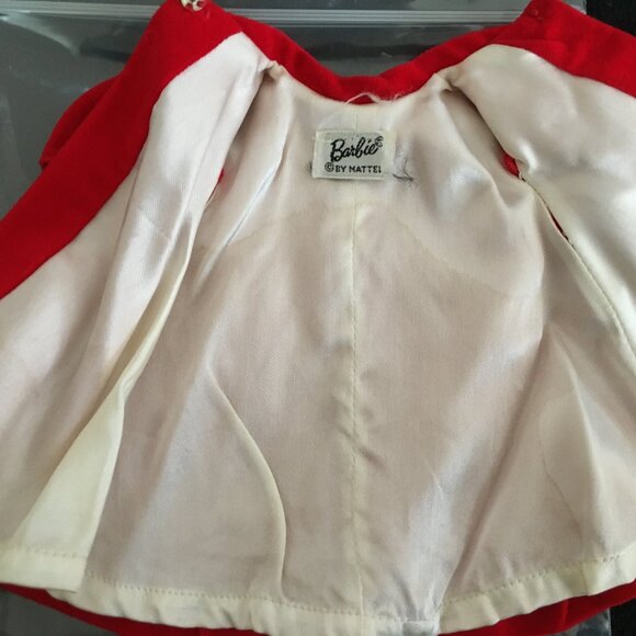 Barbie Red Velvet Flare Winter Coat - 1963 - Picture 2 of 2